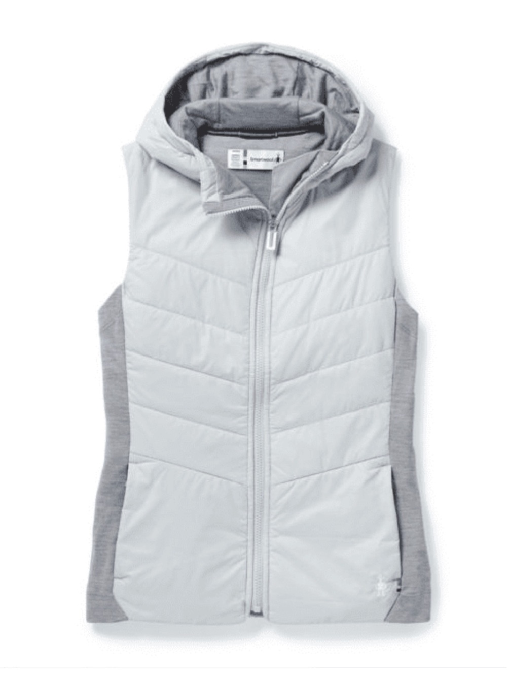 Smartwool Womens Smartloft Hoodie Wool Blend Vest in Storm Grey Small